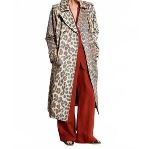 NEW BERENICE mathilda trench coat in long imprime leopard